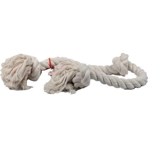 Flossy Chews Cotton 3 Knot Rope Tug Dog Toy
