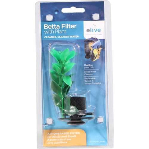 Betta Filter With Natural Plant