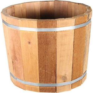 Cedar Barrel Planter