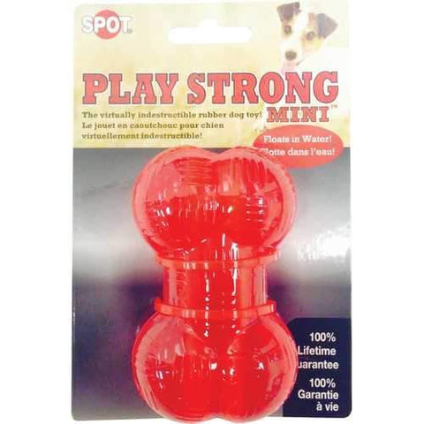 Play Strong Mini Bone Rubber Dog Toy